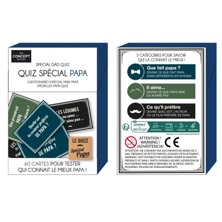 JEU QUIZZ DU MEILLEUR PAPA