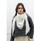 Echarpe triangle unie BLANC