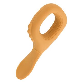 Set bavoir et cuillère Yum silicone ocre