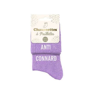 Chaussettes paillettes duo anti connard