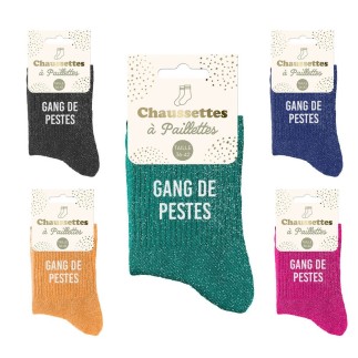 Chaussettes paillettes gang de pestes