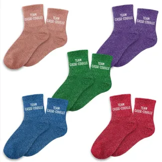 Chaussettes paillettes team casse-couille