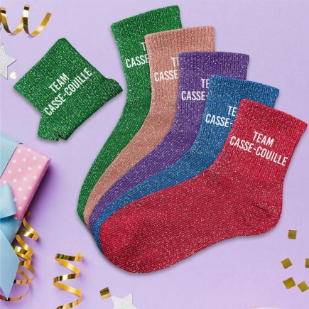 Chaussettes paillettes team casse-couille