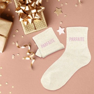 Chaussettes Paillettes Parfaite beige