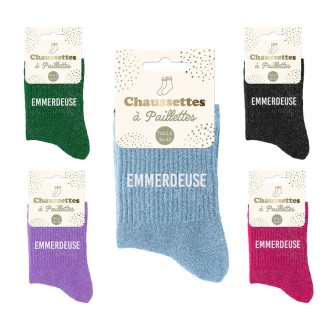 Chaussettes Paillettes Emmerdeuse