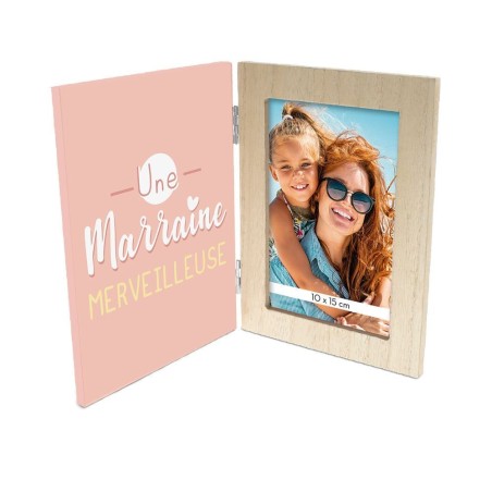 Cadre Photo Double "Une Marraine Merveilleuse"