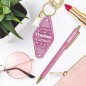 Duo Paillettes Porte Cles Motel Et Stylo Poulette