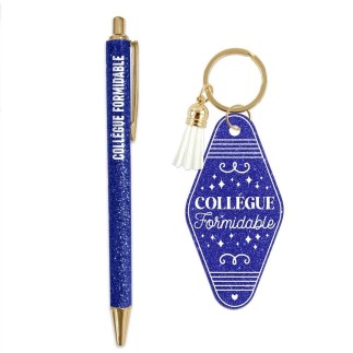 Duo Paillettes Porte Cles Motel Et Stylo Collegue Formidable