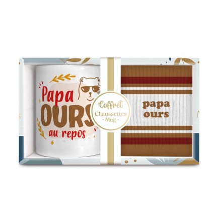 Coffret Mug Chaussettes Papa Ours