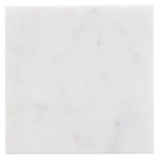 Lot de 4 dessous de verre marbre 10cm blanc