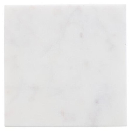 Lot de 4 dessous de verre marbre 10cm blanc