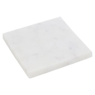 Lot de 4 dessous de verre marbre 10cm blanc