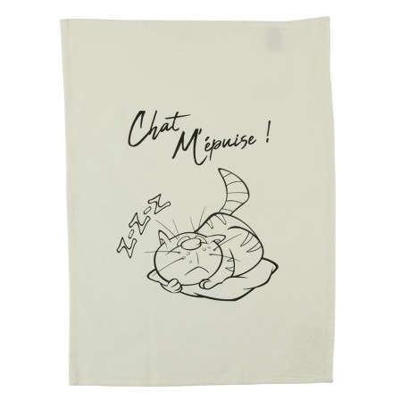 Torchon chat « Chat M’épuise ! »
