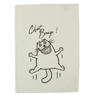 Torchon chat « Chat Bouge ! »