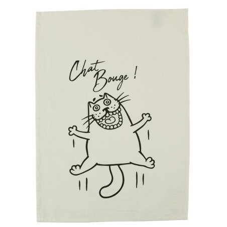 Torchon chat « Chat Bouge ! »