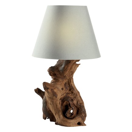Lampe à poser racine de teck