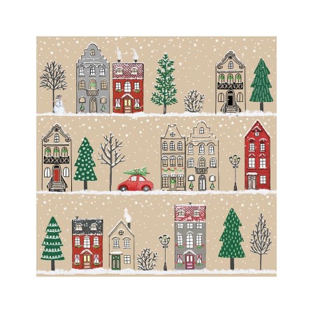 20 serviettes maisonnettes