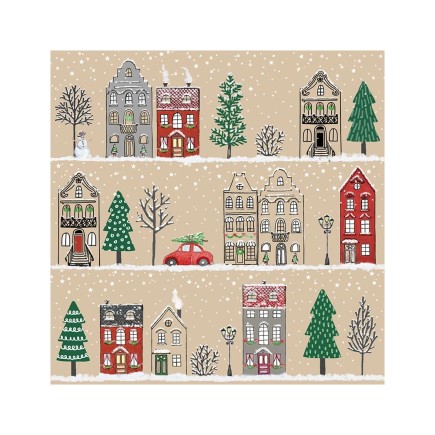 20 serviettes maisonnettes