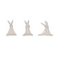 Set de 3 lapins blancs yogi 3 postures