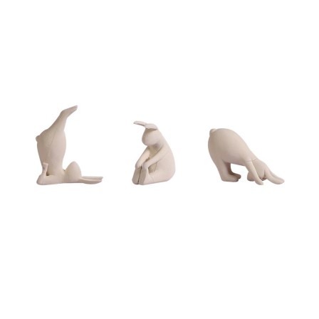 Set de 3 lapins yogi 3 postures