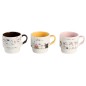 Set de 3 mugs motifs chats et poissons