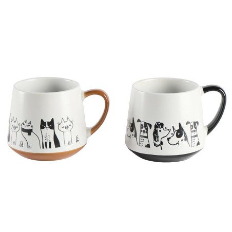 Mug forme évasée motifs chats/chiens