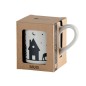 Mug bicolore chocolat designs chalets et sapins