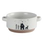 Mug bicolore chocolat chalets, cerf et sapins