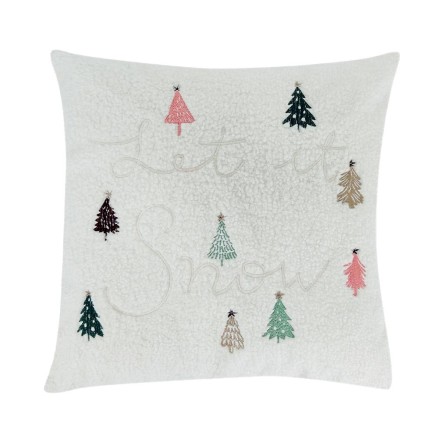 Coussin SNÖ bouclette blanche