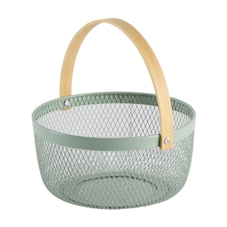 Panier grillagé ronds en métal vert