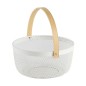 Panier grillagé ronds en métal blanc