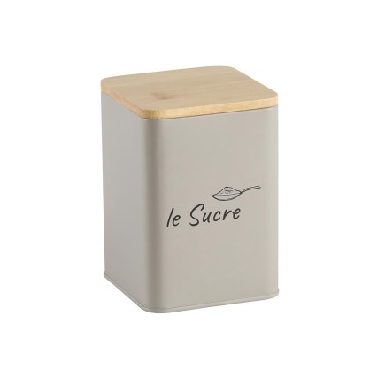 Boîte à sucre « Le sucre » métal gris