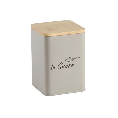 Boîte à sucre « Le sucre » métal gris