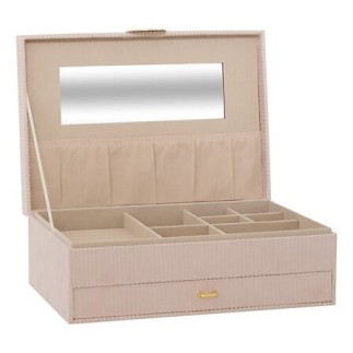 Boîte à bijoux 1 tiroir Enya beige