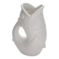 Vase poisson Océania 25 cm céramique blanc