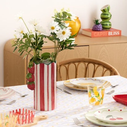 Vase Fruity 23cm céramique rayé