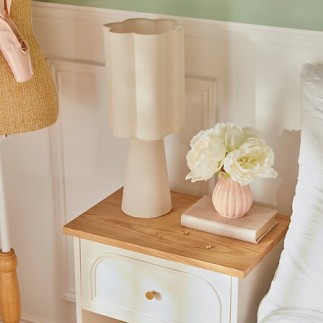 Lampe Blanca 45 cm métal beige