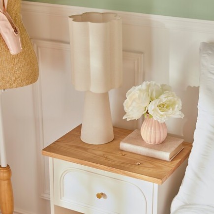 Lampe Blanca 45 cm métal beige