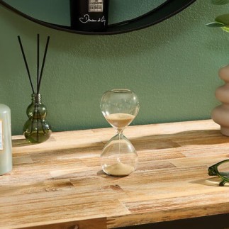 Sablier Sibel 12 cm paillettes strié