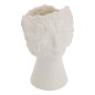 Vase visage Fleur de Rose 21cm blanc