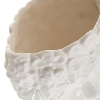 Vase visage Fleur de Rose 21cm blanc