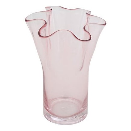 Vase festons Fleur de Rose 23,5cm rose