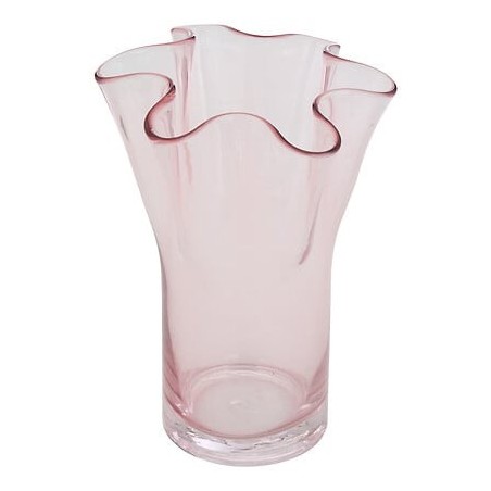 Vase festons Fleur de Rose 23,5cm rose