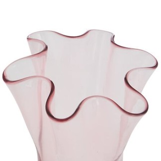 Vase festons Fleur de Rose 23,5cm rose