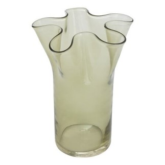 Vase festons Fleur de Rose 23,5cm vert