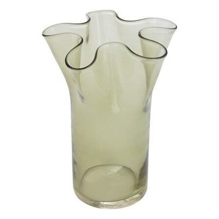 Vase festons Fleur de Rose 23,5cm vert