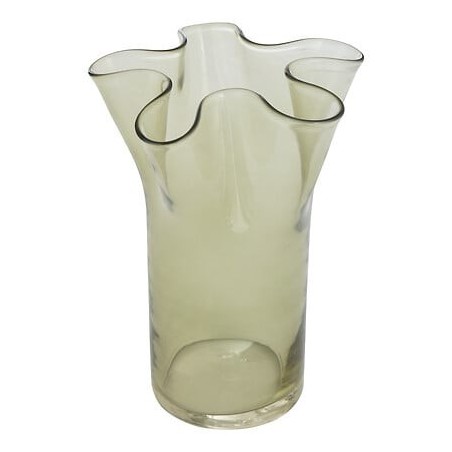 Vase festons Fleur de Rose 23,5cm vert