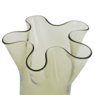 Vase festons Fleur de Rose 23,5cm vert