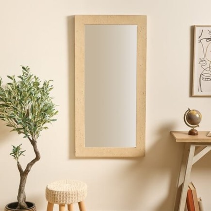 Miroir Anaya 120cm résine effet travertin