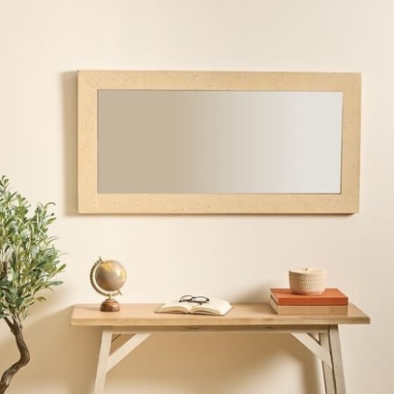Miroir Anaya 120cm résine effet travertin
